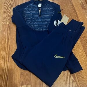 Nike Navy Tracksuit with Yellow Accents